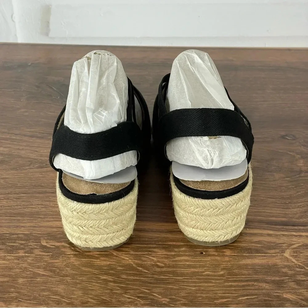LifeStride Katrina‎ 2 Espadrille Wedge Sandal Black Comfort shock absorption $80 - Picture 4 of 8